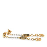 Gold Louis Vuitton Gold Plated Logomania Earrings