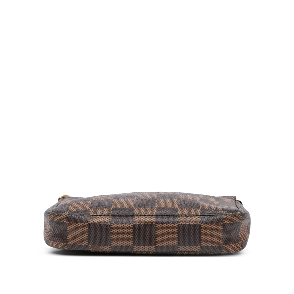 Brown Louis Vuitton Damier Ebene Mini Pochette Accessoires Handbag