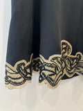 Prada Black Silk Lingerie Top and Midi Skirt Set with Embroidery Details Size IT 42 (UK 10)