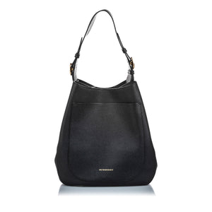 Burberry Black Calf Leather Hobo Bag United Kingdom