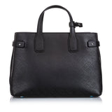 Burberry Black Others Leather Medium Perforated Banner Tote ITALY