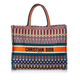 Dior Multi Canvas Fabric Embroidered Book Tote ITALY