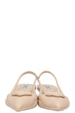 PRADA Padded Heels Leather Beige
