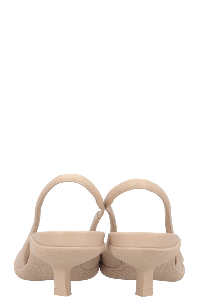 PRADA Padded Heels Leather Beige