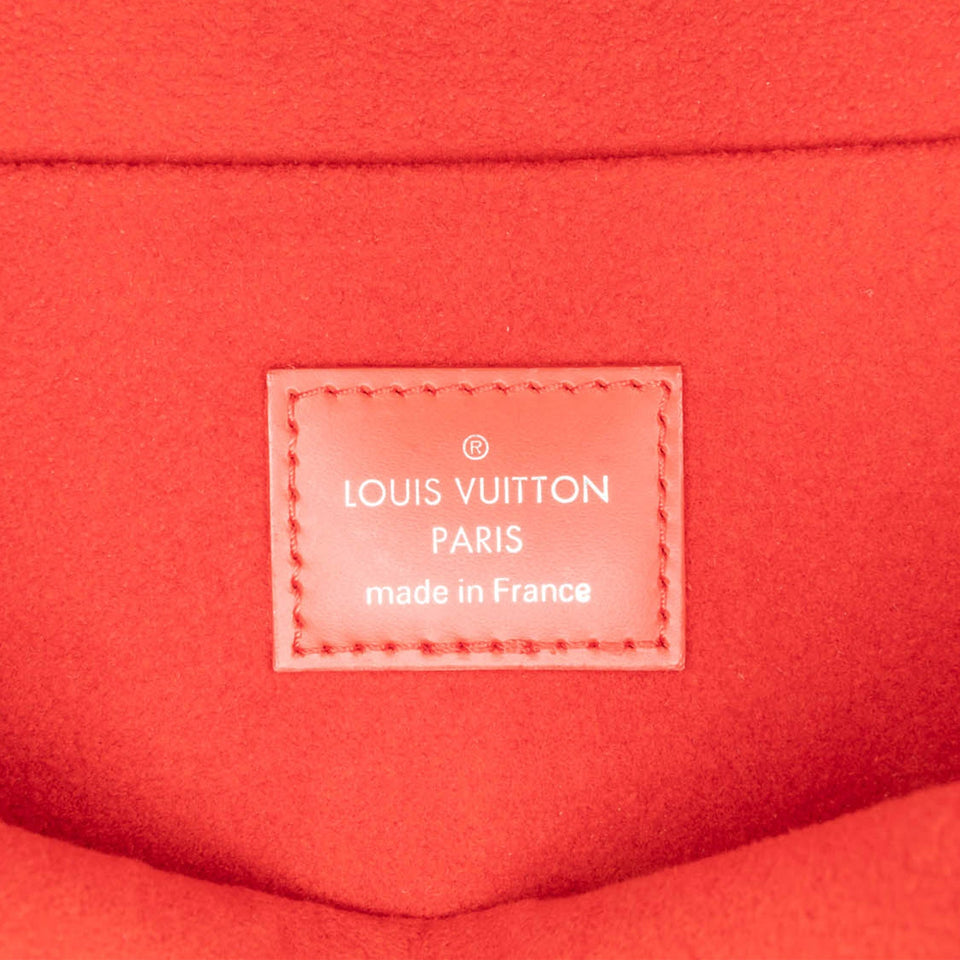 Red Louis Vuitton Epi Pochette Felicie Crossbody Bag