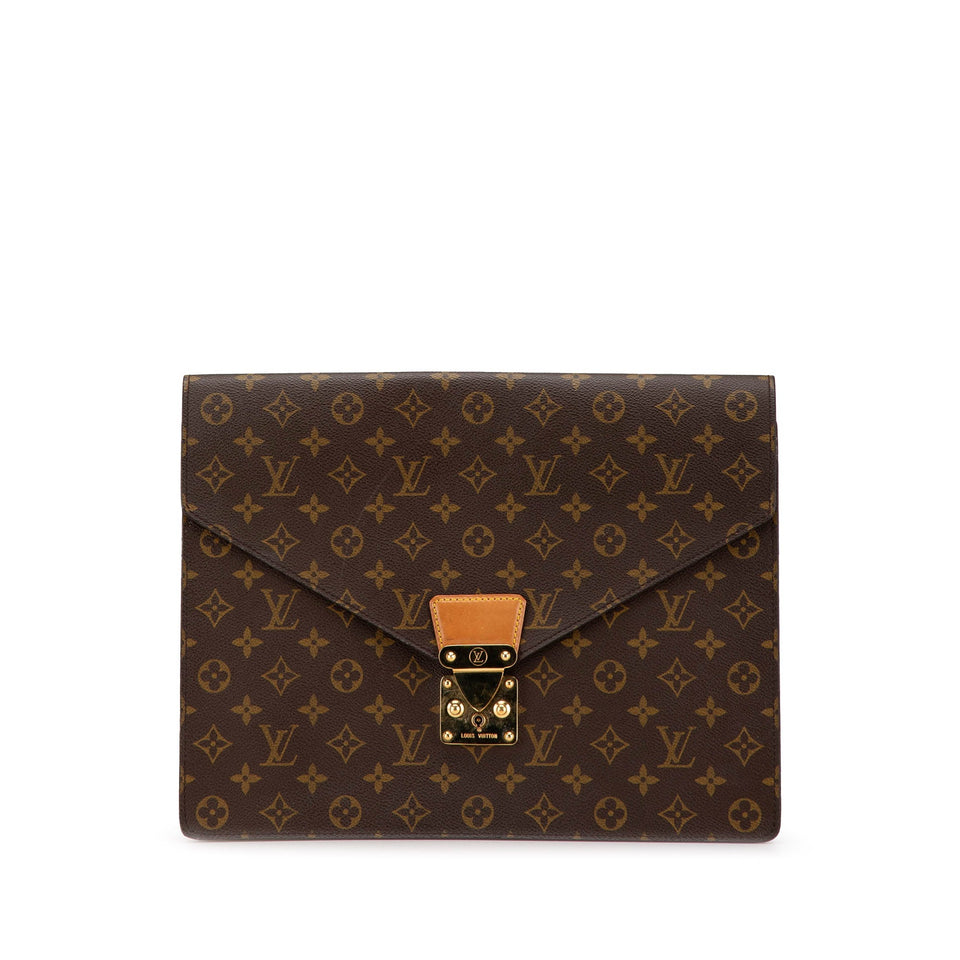 Brown Louis Vuitton Monogram Porte-Documents Senateur Business Bag