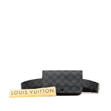 Black Louis Vuitton Damier Graphite Pochette Homme Ceinture Belt Bag