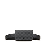 Black Louis Vuitton Damier Graphite Pochette Homme Ceinture Belt Bag