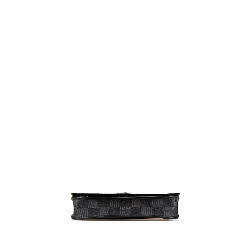 Black Louis Vuitton Damier Graphite Pochette Homme Ceinture Belt Bag