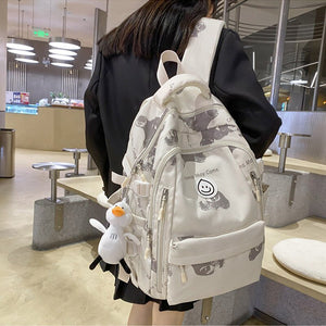 School Backpacks for Teens Student Schoolbag Cute Women Bookbag for Girls Boys Multi-pocket Travel Highschool Backpacks Laptop Bags