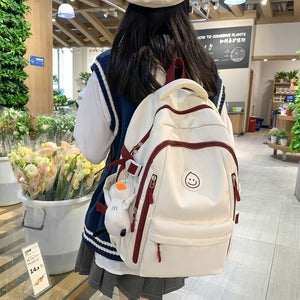 School Backpacks for Teens Student Schoolbag Cute Women Bookbag for Girls Boys Multi-pocket Travel Highschool Backpacks Laptop Bags