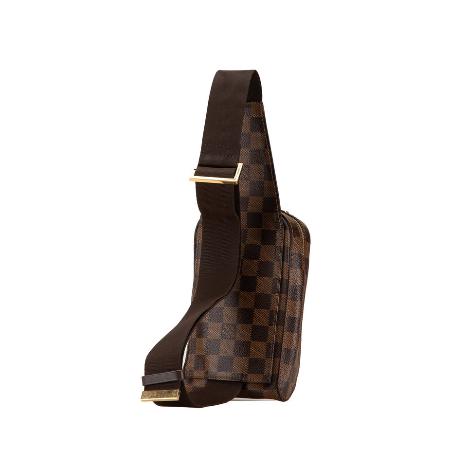 Brown Louis Vuitton Damier Ebene Geronimos Crossbody Bag