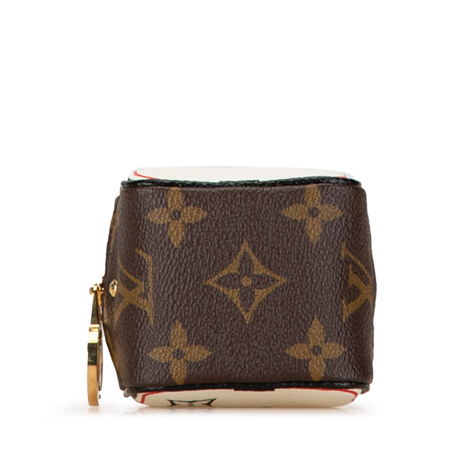 Brown Louis Vuitton Monogram Game On Cube Coin Purse