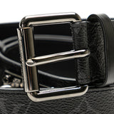 Black Louis Vuitton Monogram Eclipse Reversible Belt