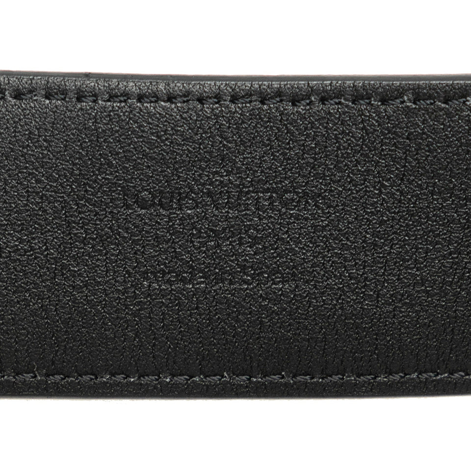 Black Louis Vuitton Monogram Eclipse Reversible Belt