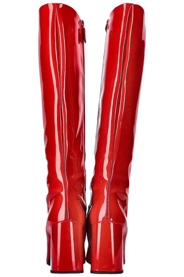 PRADA Boots Patent Red