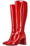 PRADA Boots Patent Red