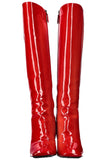 PRADA Boots Patent Red