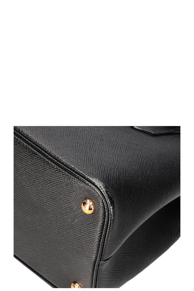 PRADA Medium Double Tote Bag Black