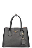 PRADA Medium Double Tote Bag Black