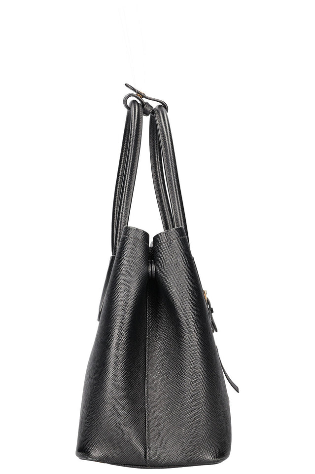 PRADA Medium Double Tote Bag Black