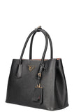 PRADA Medium Double Tote Bag Black