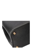 PRADA Medium Double Tote Bag Black