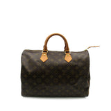Brown Louis Vuitton Monogram Speedy 35 Boston Bag