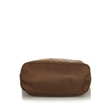 Brown Prada Tessuto Reversible Tote Bag