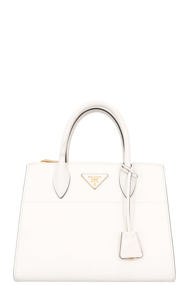 PRADA Paradigm Crossbody Bag Saffiano White