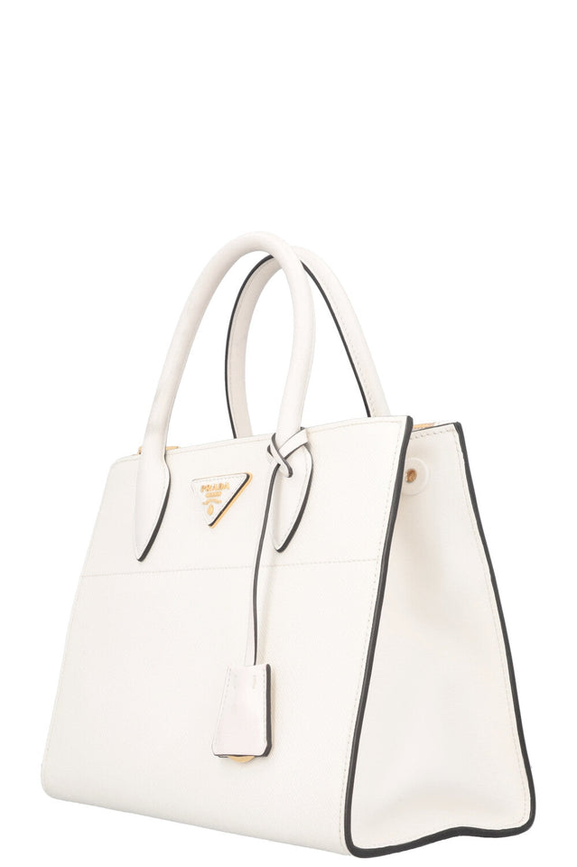 PRADA Paradigm Crossbody Bag Saffiano White