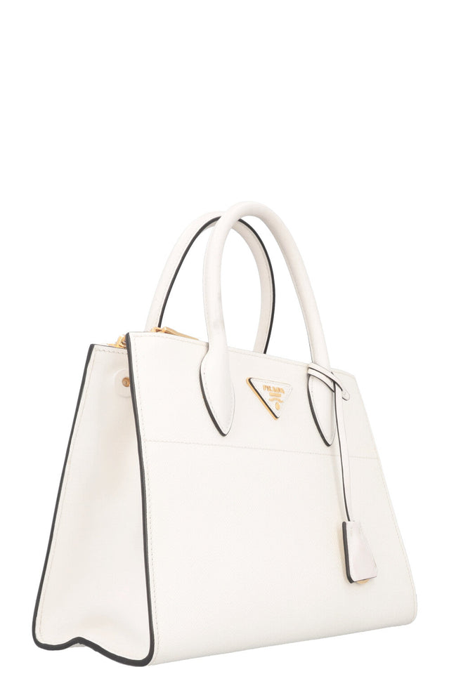 PRADA Paradigm Crossbody Bag Saffiano White