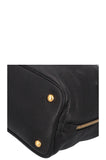 PRADA Zip Bag Leather Black Gold