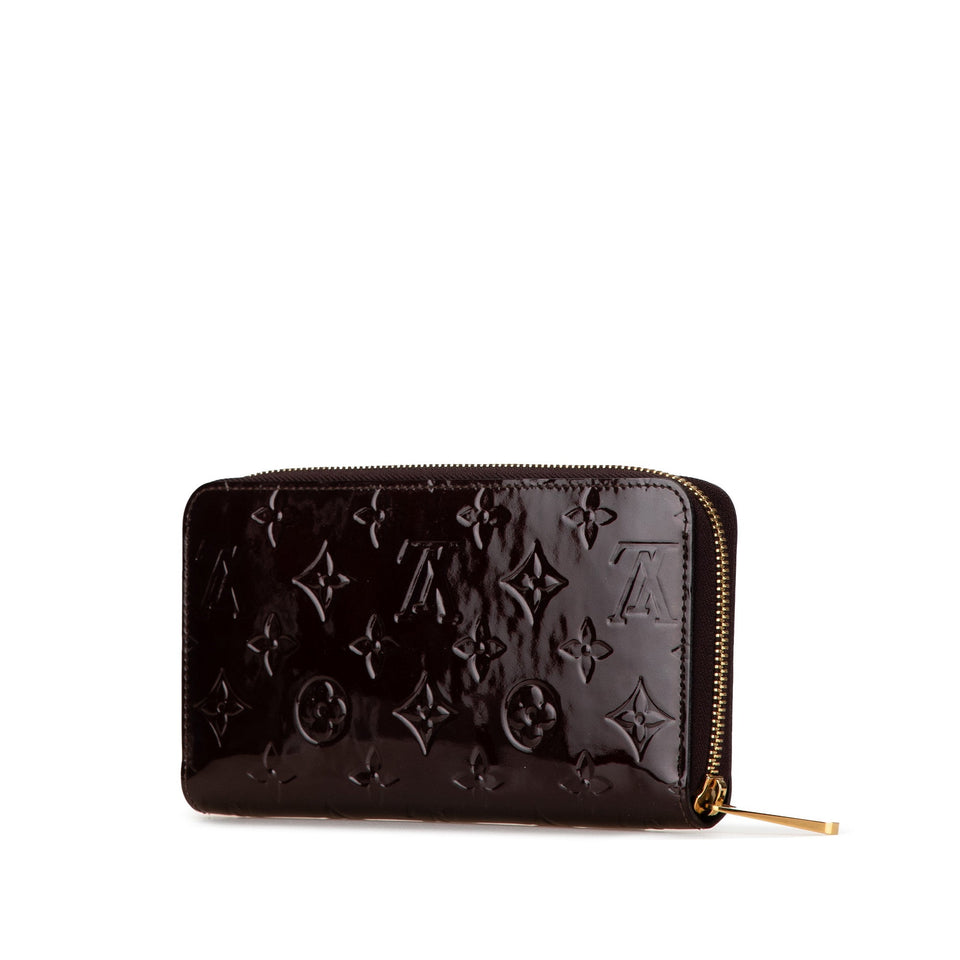 Purple Louis Vuitton Monogram Vernis Zippy Long Wallet