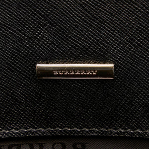 Black Burberry Leather Tote Bag