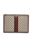 GUCCI GG Supreme Monogram Large Ophidia Portfolio Clutch