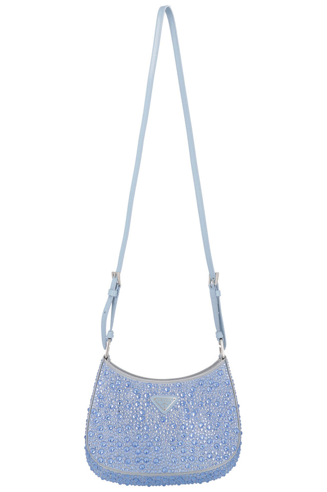 PRADA Cleo Bag Silk Crystals Blue