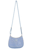 PRADA Cleo Bag Silk Crystals Blue