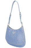 PRADA Cleo Bag Silk Crystals Blue