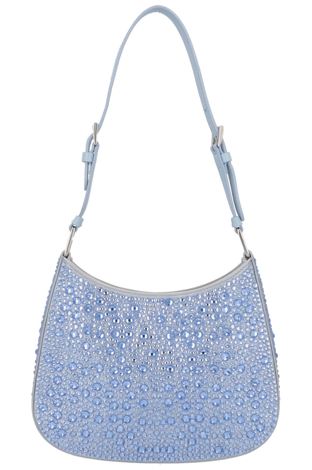 PRADA Cleo Bag Silk Crystals Blue