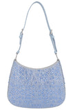 PRADA Cleo Bag Silk Crystals Blue
