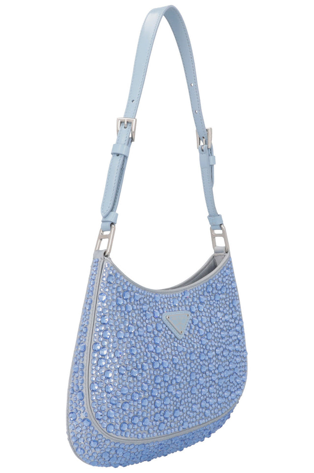 PRADA Cleo Bag Silk Crystals Blue