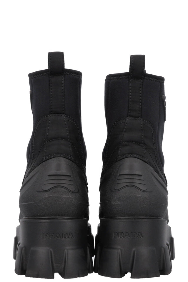 PRADA Re-Nylon Sock Ankle Boot Black