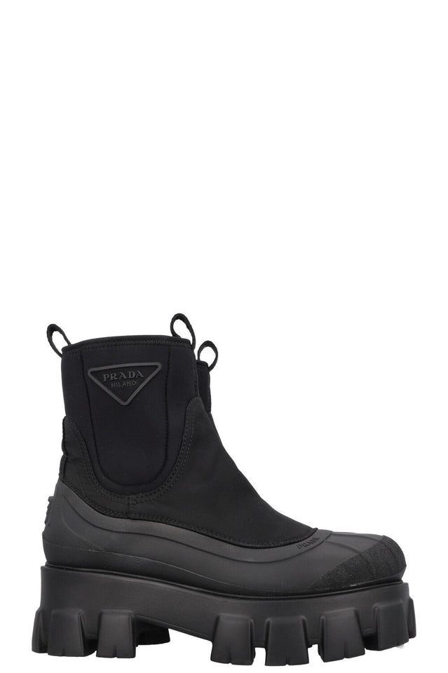 PRADA Re-Nylon Sock Ankle Boot Black