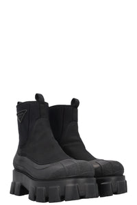 PRADA Re-Nylon Sock Ankle Boot Black