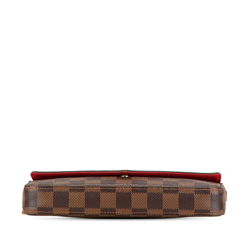 Brown Louis Vuitton Damier Ebene Pochette Felicie Crossbody Bag