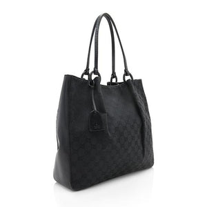 Gucci GG Canvas Leather Ring Large Tote