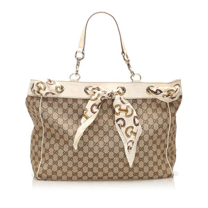 Gucci GG Canvas Positano Tote Bag (SHG-11502)