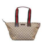 Gucci GG Canvas Web Tote (SHG-V3zgvm)