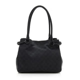 Gucci GG Denim Leather Square Tote